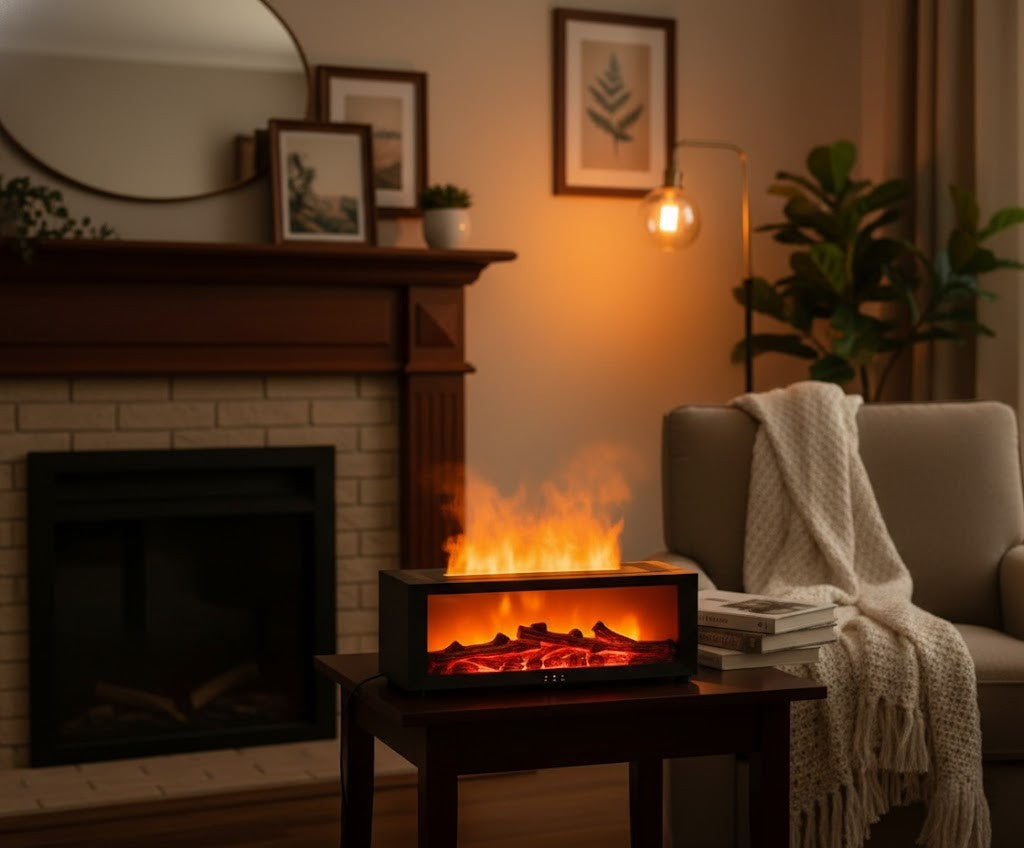 Nawilżacz powietrza z imitacją kominka