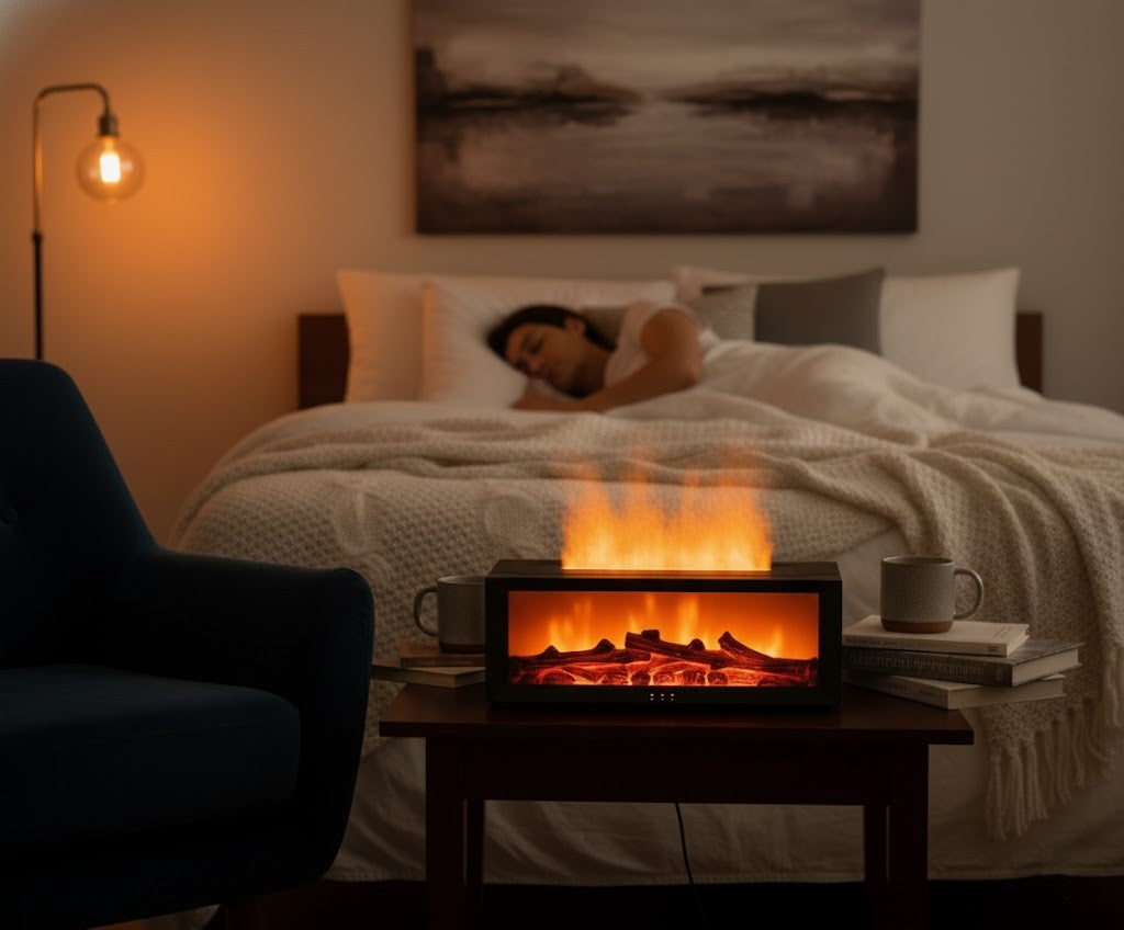 Nawilżacz powietrza z imitacją kominka